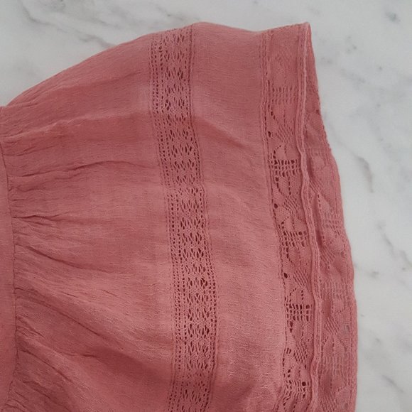 Lucky Brand | Rose Bell Sleeve Peasant Top - Picture 6 of 8